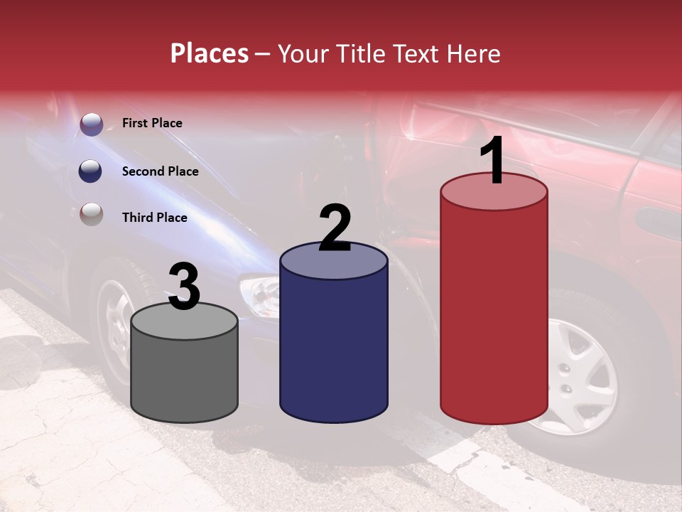 Two Cars Damaged In An Accident PowerPoint Template