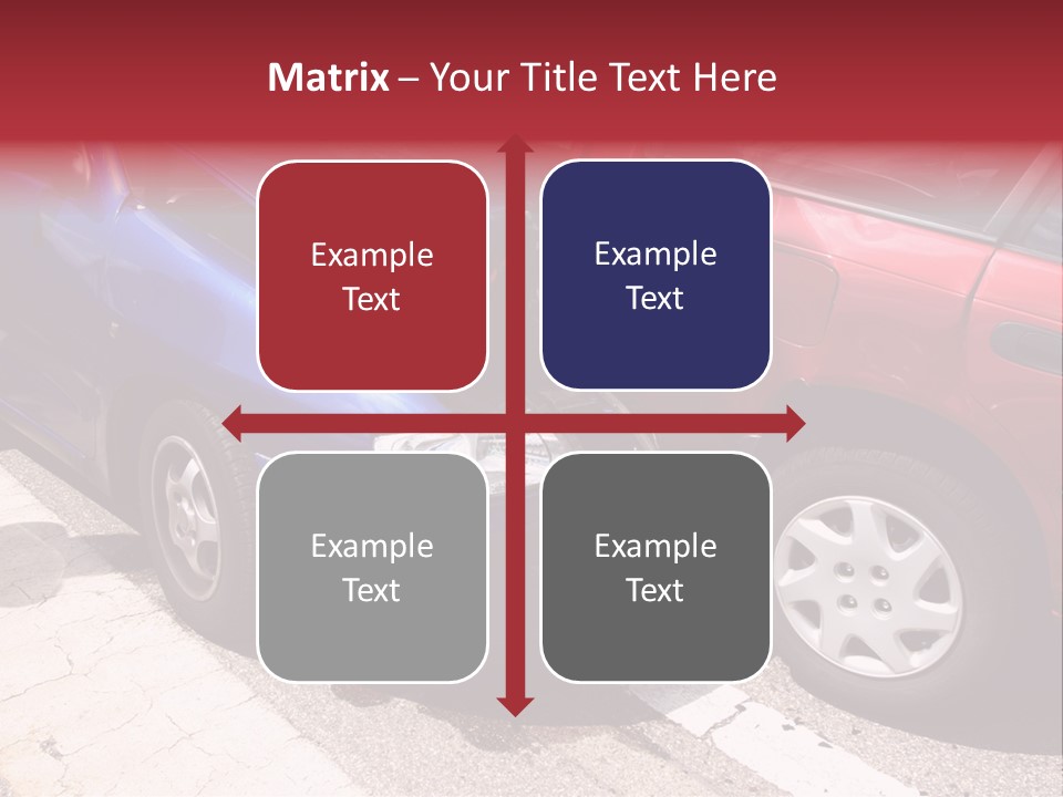 Two Cars Damaged In An Accident PowerPoint Template