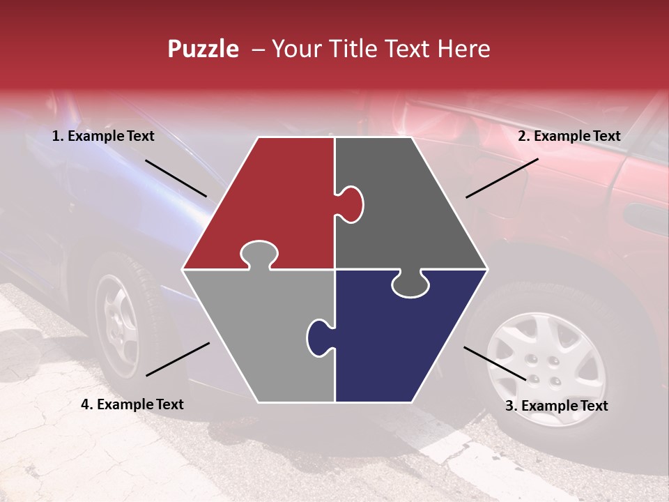 Two Cars Damaged In An Accident PowerPoint Template