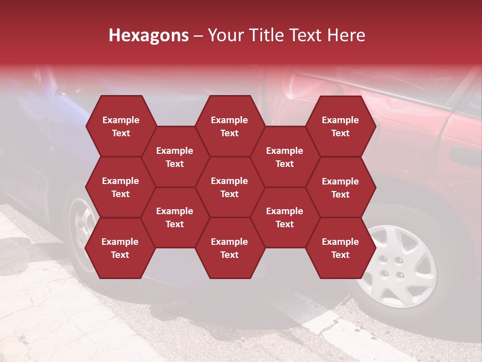 Two Cars Damaged In An Accident PowerPoint Template