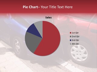 Two Cars Damaged In An Accident PowerPoint Template