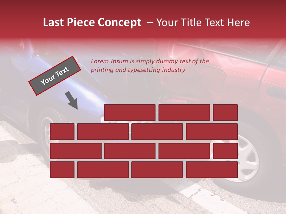 Two Cars Damaged In An Accident PowerPoint Template