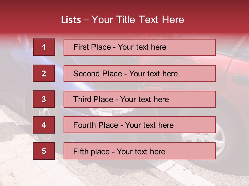 Two Cars Damaged In An Accident PowerPoint Template
