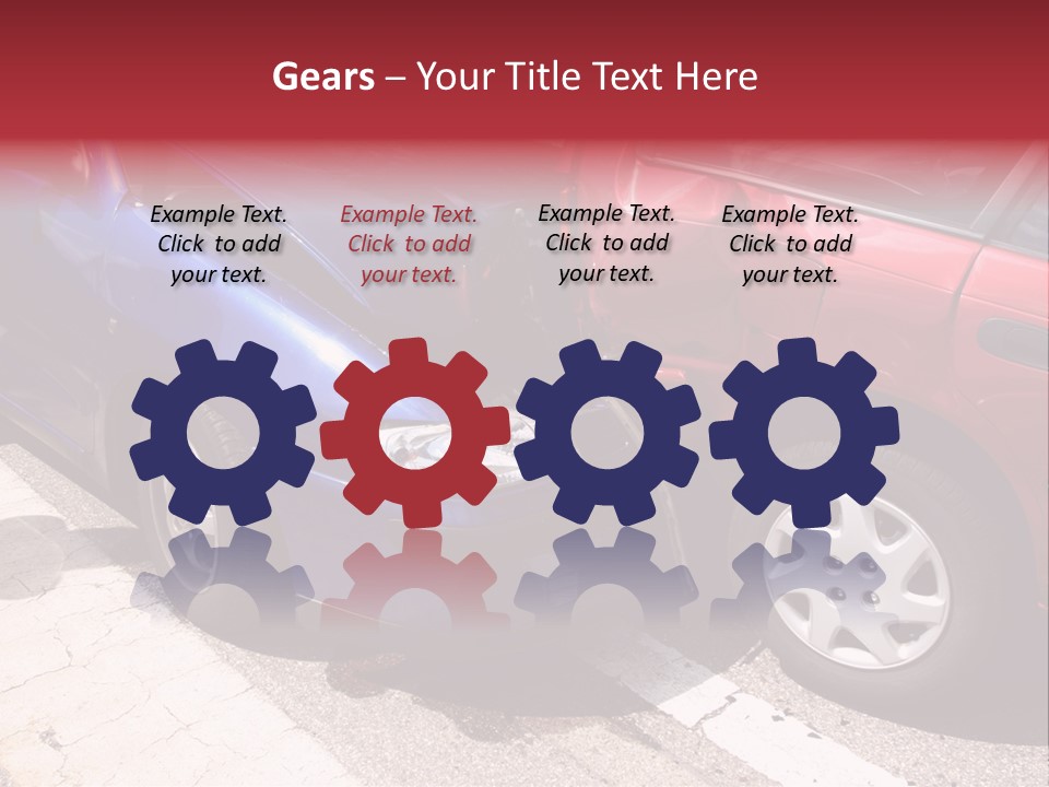 Two Cars Damaged In An Accident PowerPoint Template