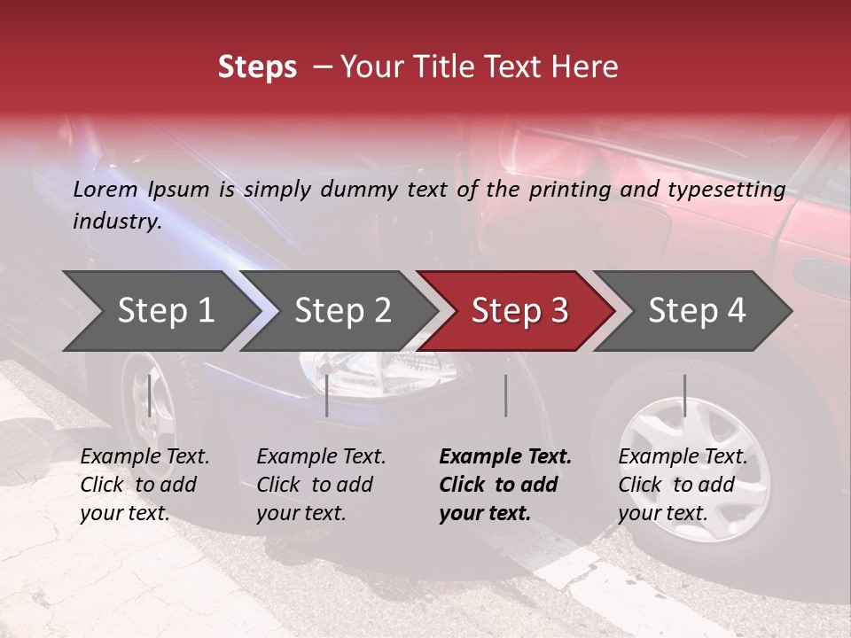 Two Cars Damaged In An Accident PowerPoint Template