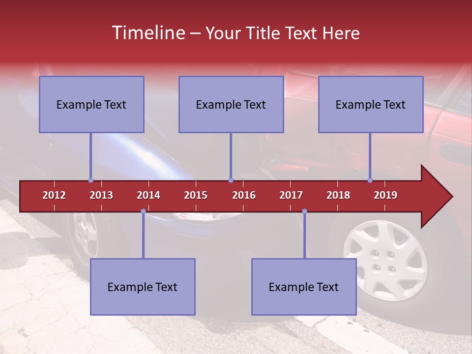 Two Cars Damaged In An Accident PowerPoint Template