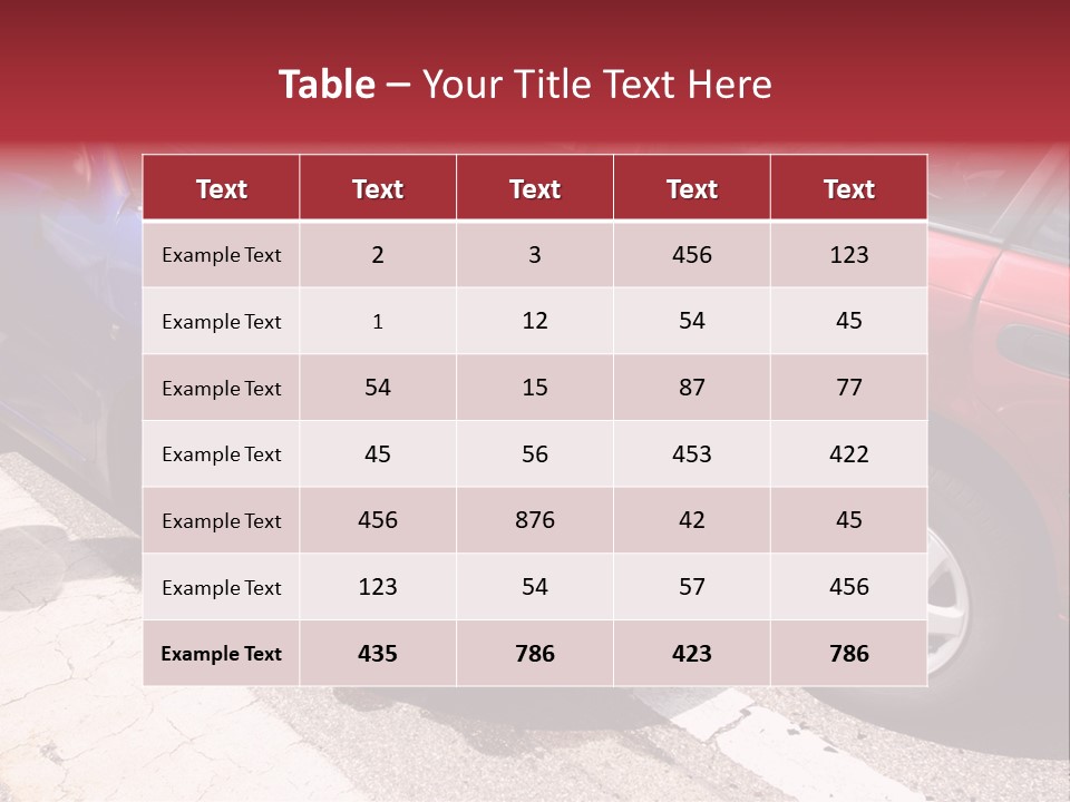 Two Cars Damaged In An Accident PowerPoint Template