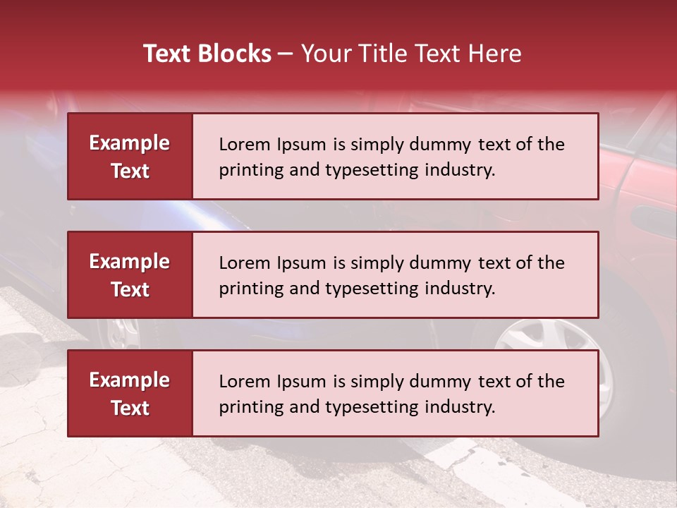 Two Cars Damaged In An Accident PowerPoint Template