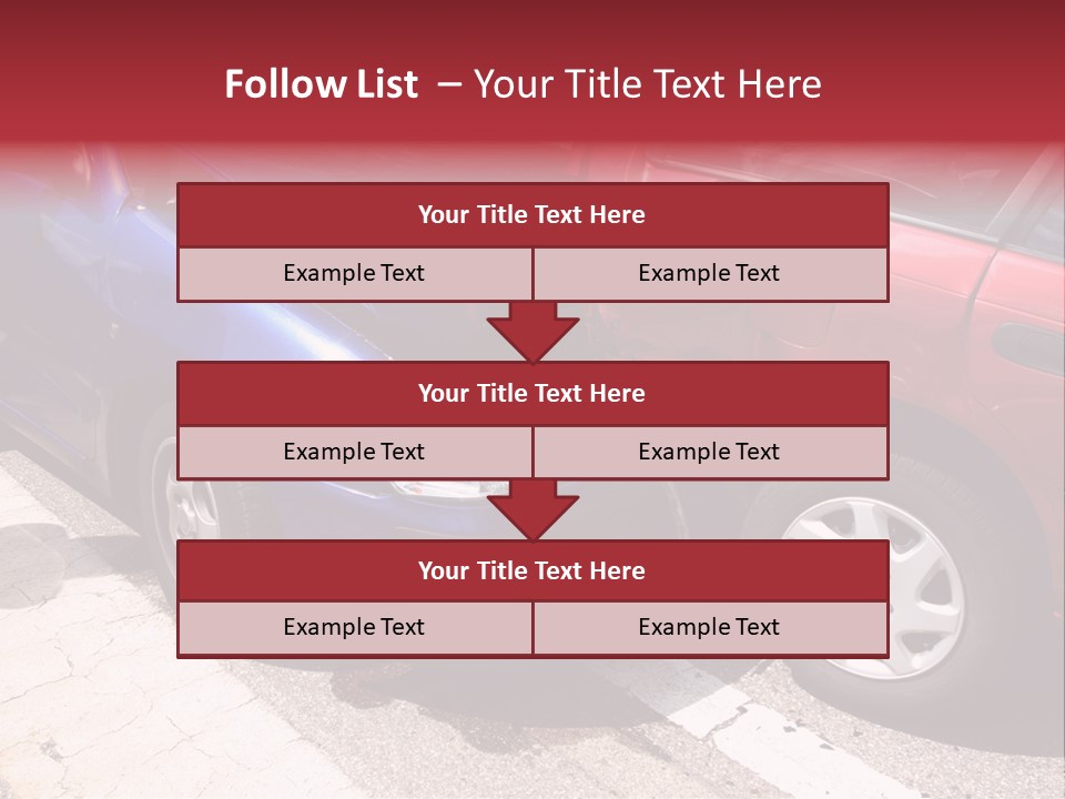 Two Cars Damaged In An Accident PowerPoint Template