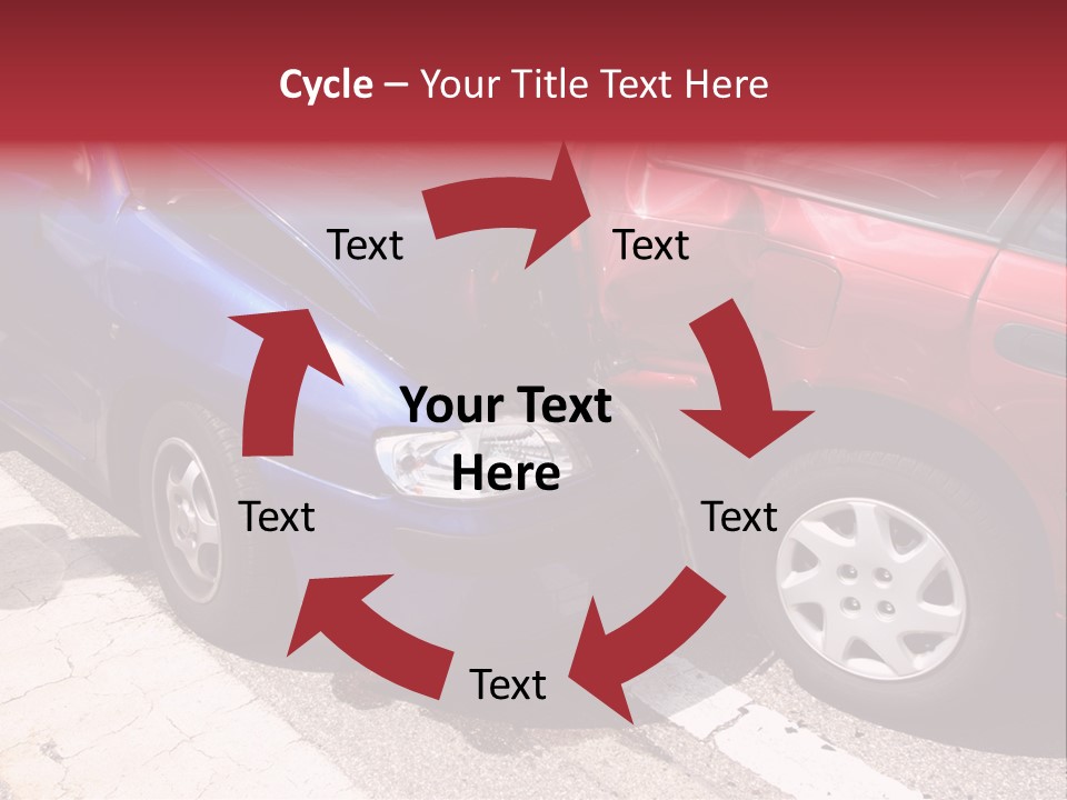 Two Cars Damaged In An Accident PowerPoint Template