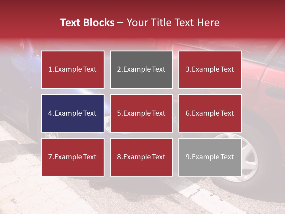 Two Cars Damaged In An Accident PowerPoint Template