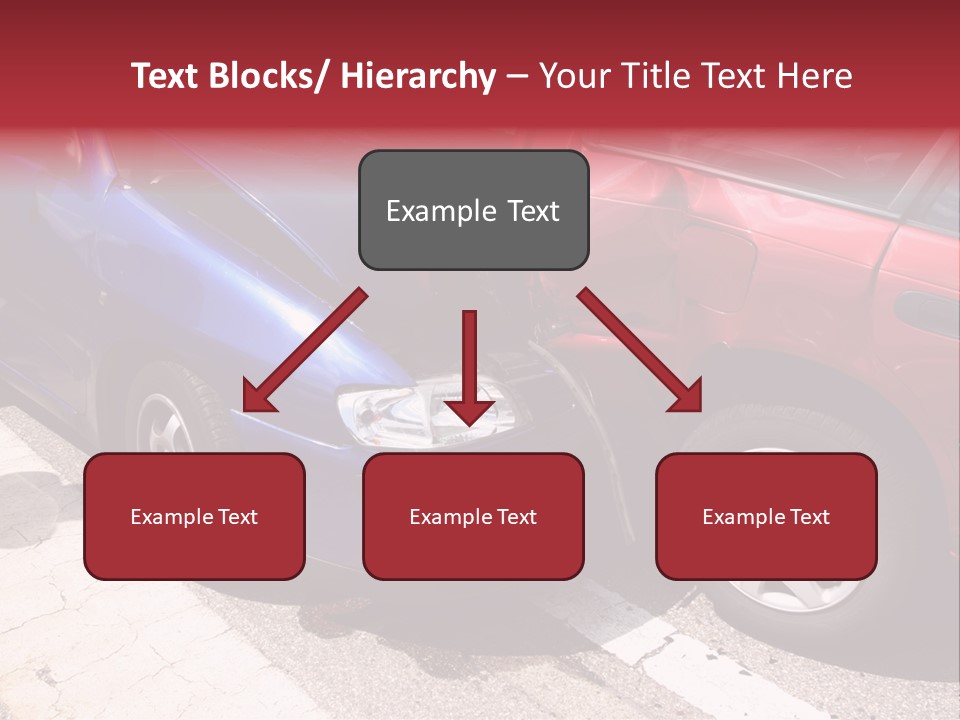 Two Cars Damaged In An Accident PowerPoint Template