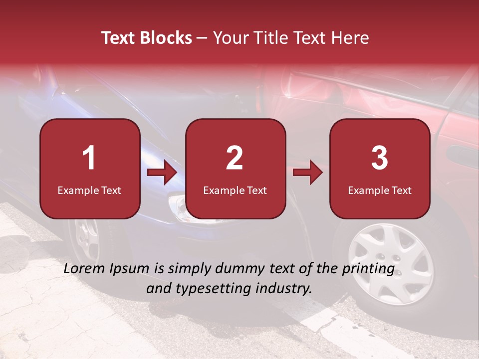 Two Cars Damaged In An Accident PowerPoint Template