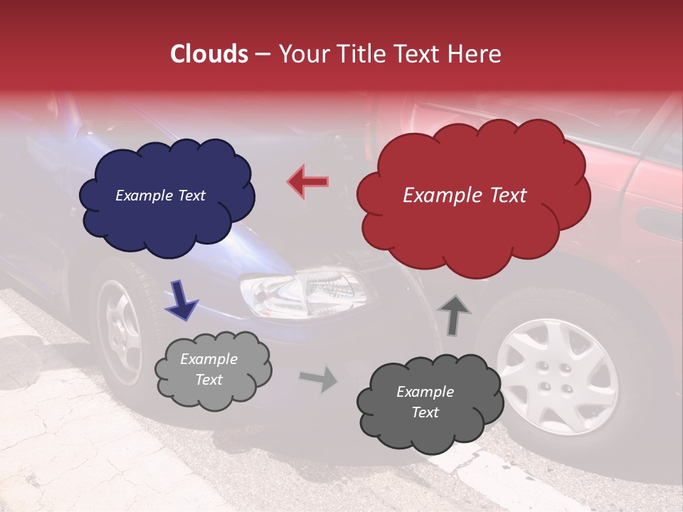 Two Cars Damaged In An Accident PowerPoint Template