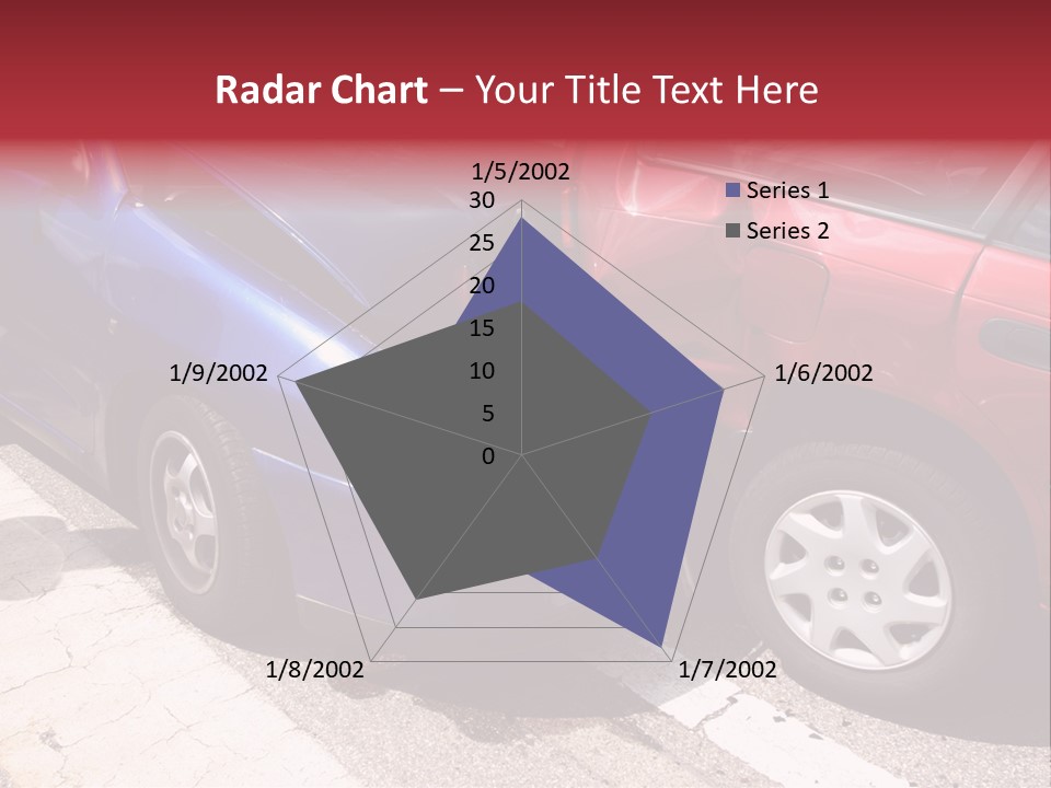 Two Cars Damaged In An Accident PowerPoint Template