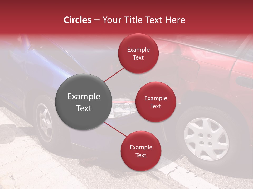 Two Cars Damaged In An Accident PowerPoint Template