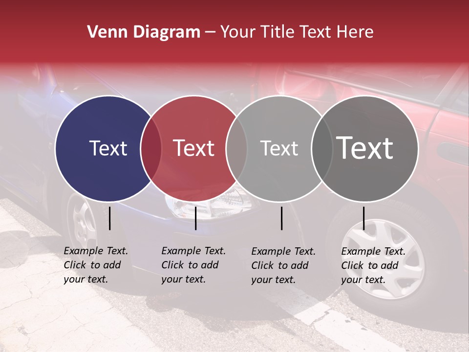 Two Cars Damaged In An Accident PowerPoint Template