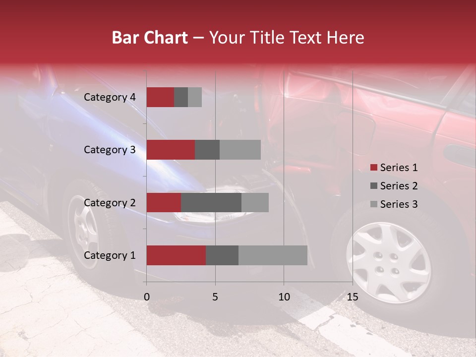 Two Cars Damaged In An Accident PowerPoint Template