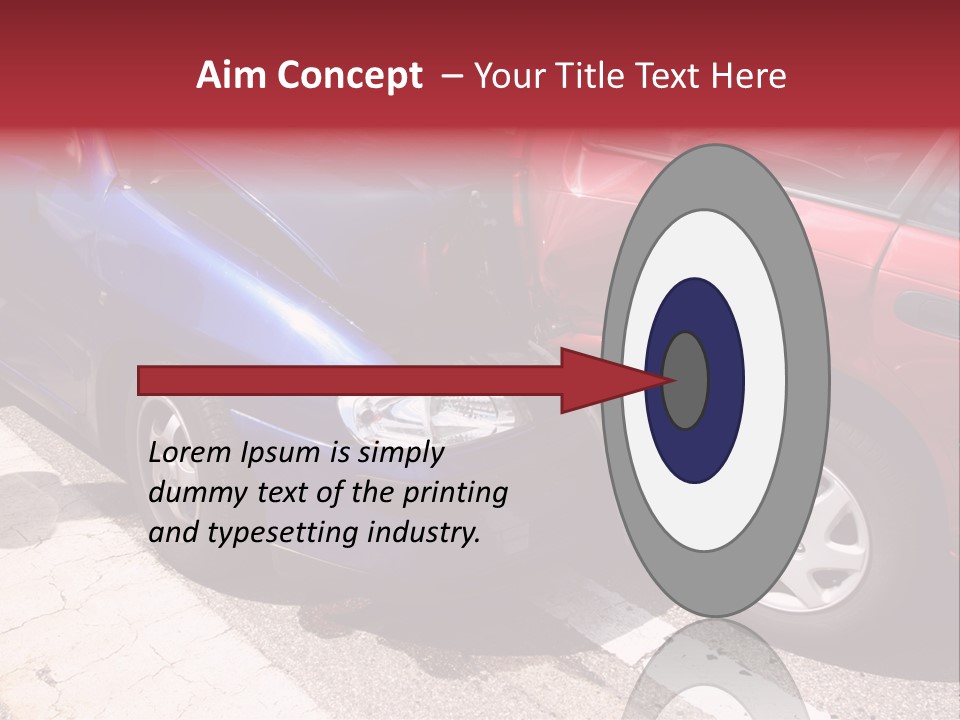 Two Cars Damaged In An Accident PowerPoint Template