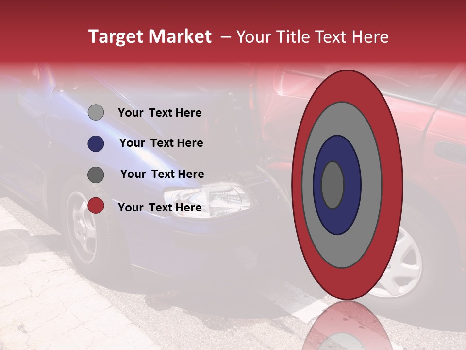Two Cars Damaged In An Accident PowerPoint Template