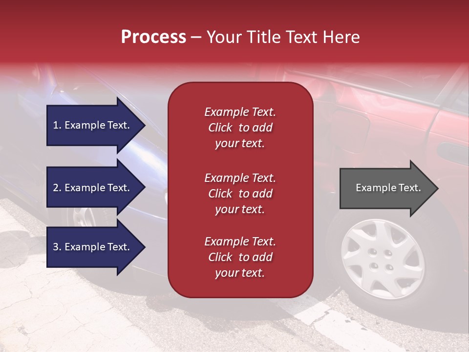 Two Cars Damaged In An Accident PowerPoint Template