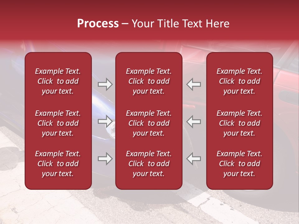 Two Cars Damaged In An Accident PowerPoint Template