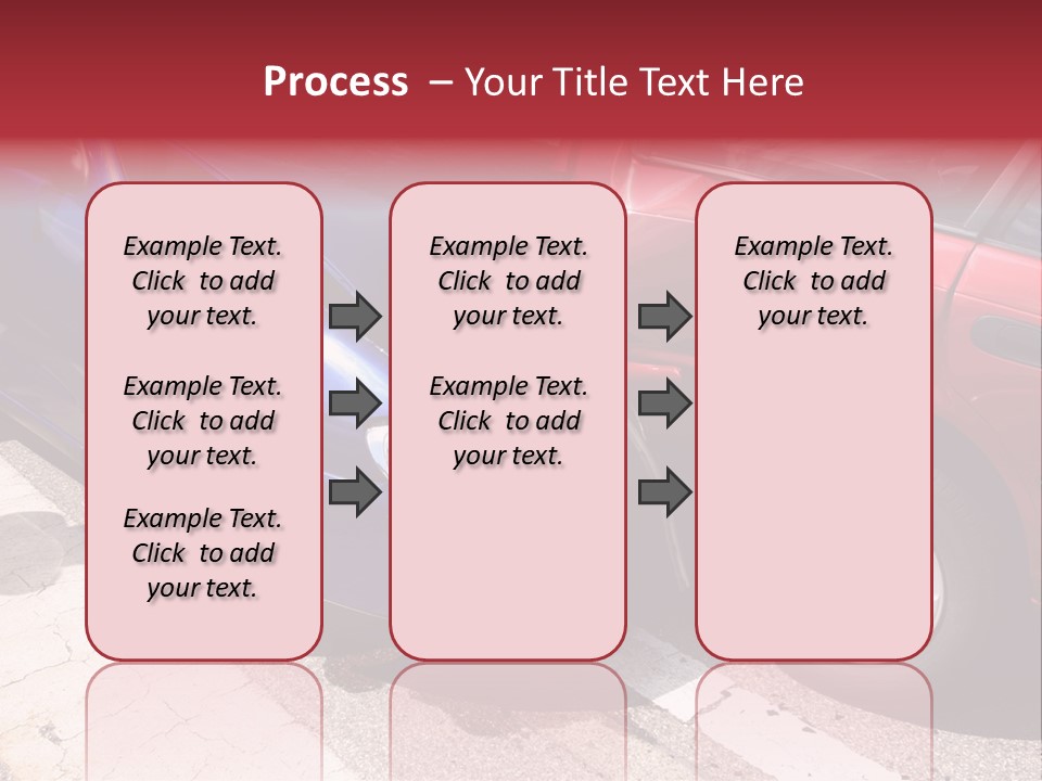 Two Cars Damaged In An Accident PowerPoint Template