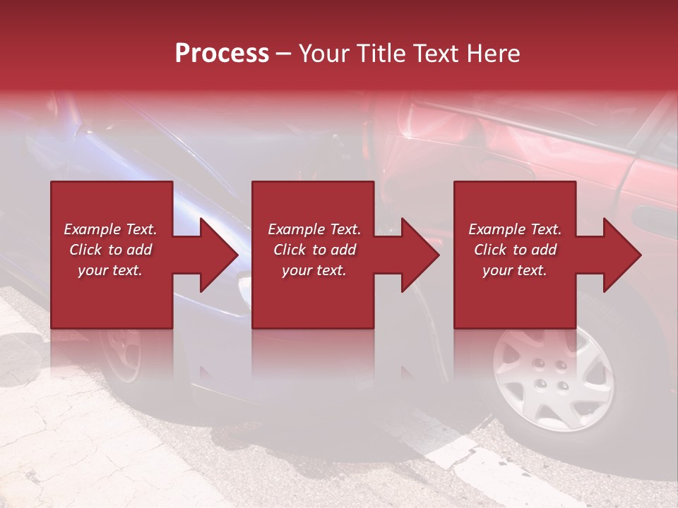 Two Cars Damaged In An Accident PowerPoint Template