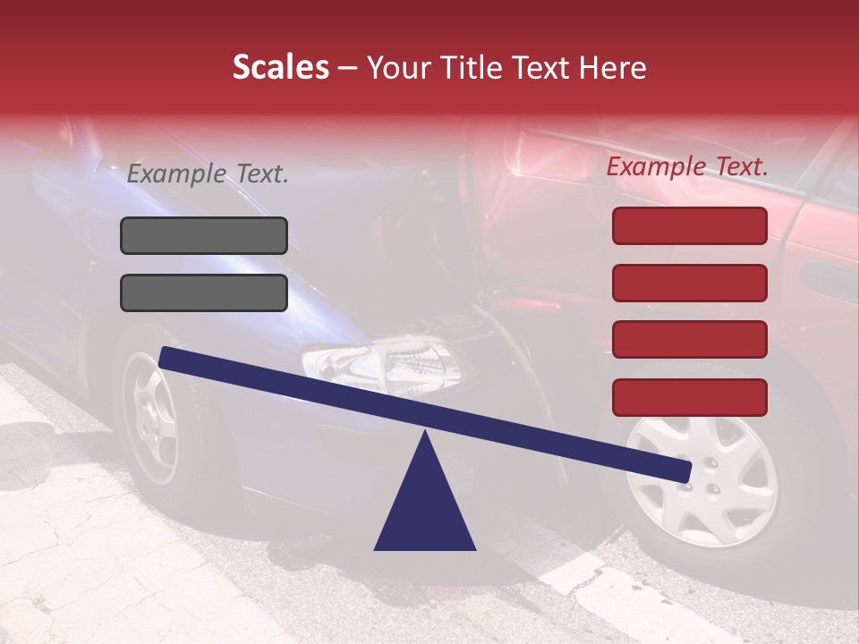 Two Cars Damaged In An Accident PowerPoint Template