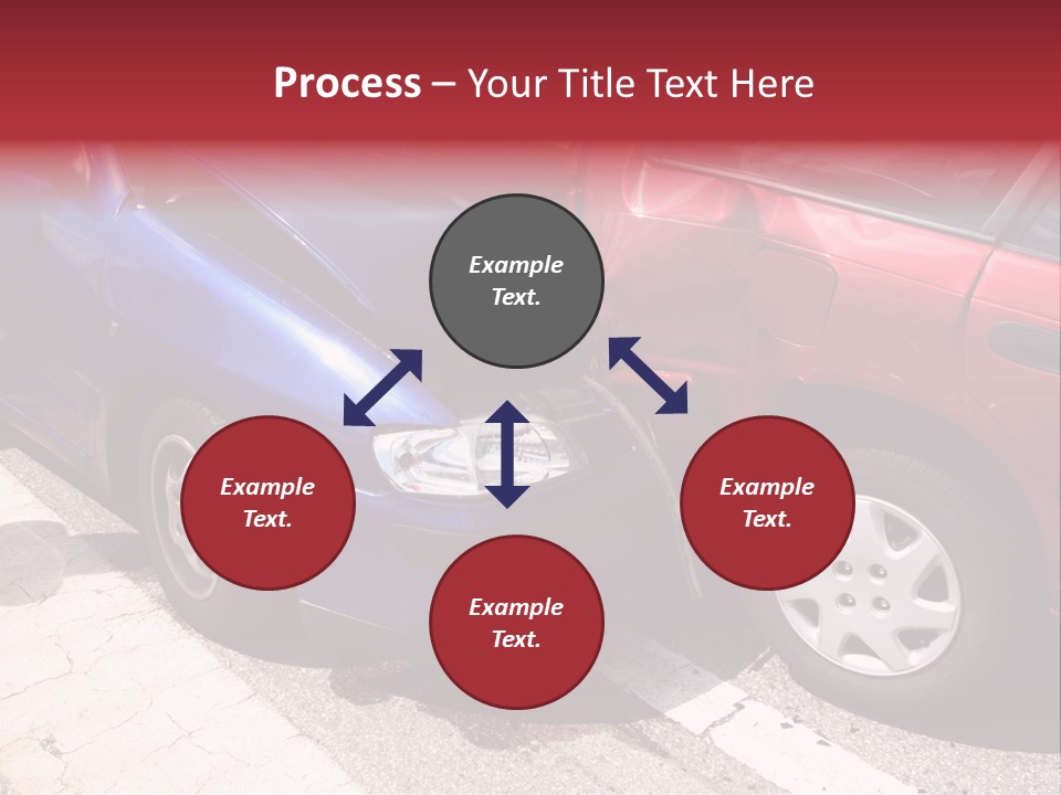 Two Cars Damaged In An Accident PowerPoint Template