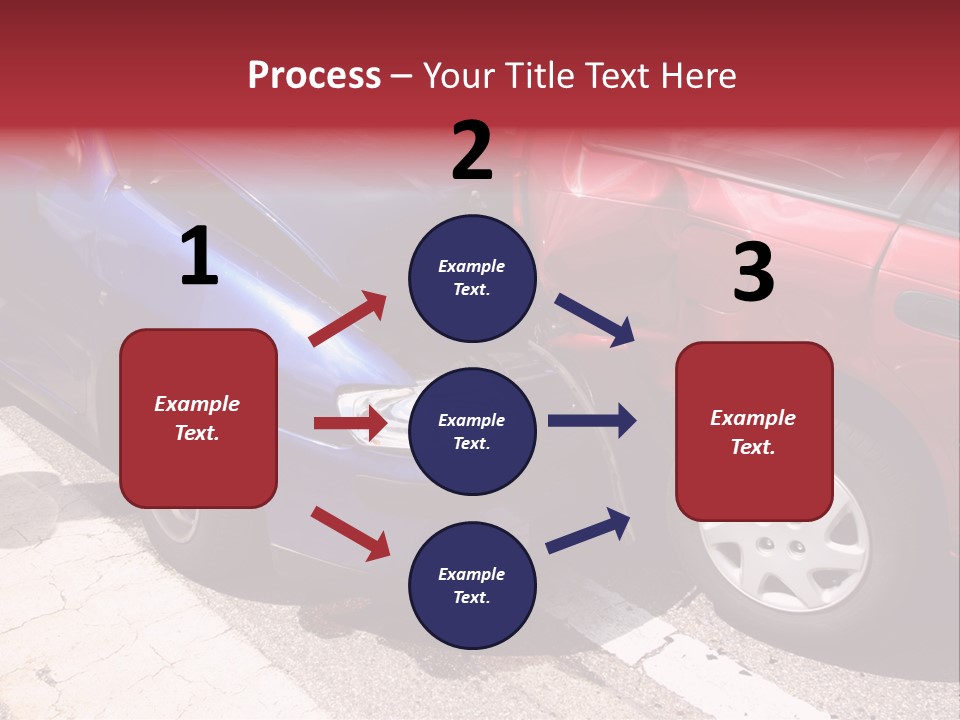 Two Cars Damaged In An Accident PowerPoint Template