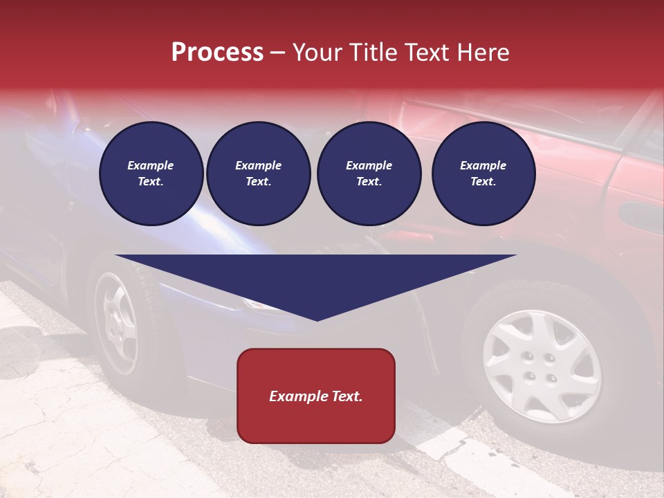Two Cars Damaged In An Accident PowerPoint Template