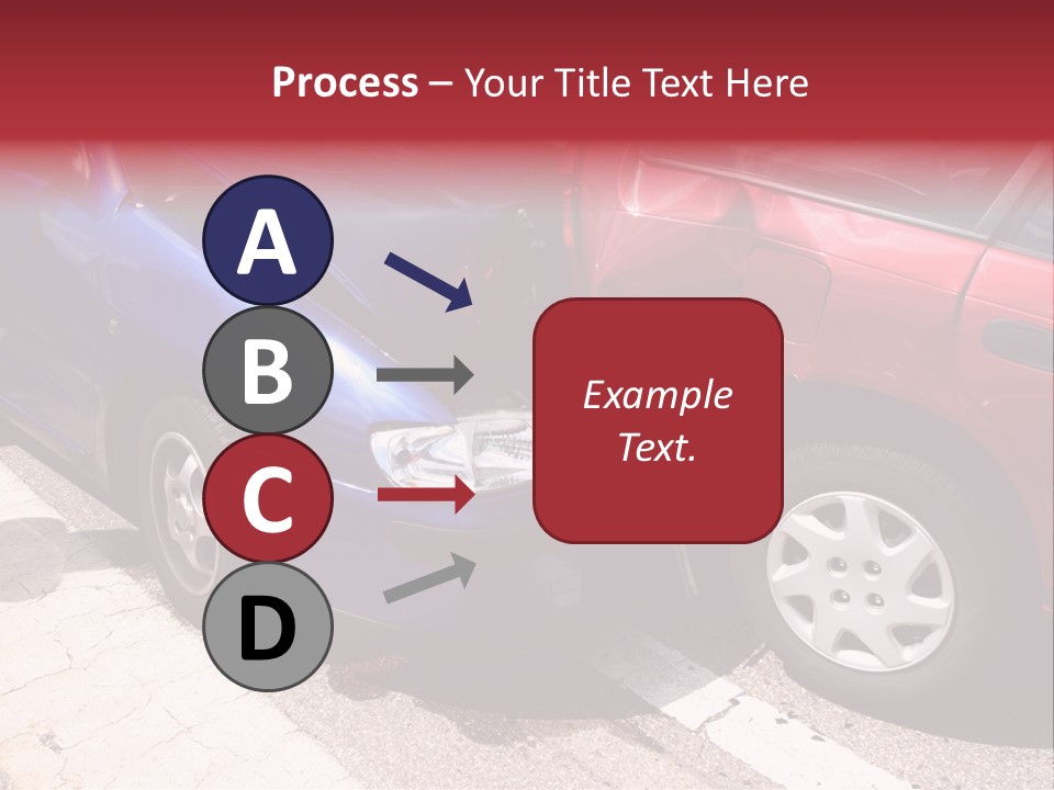 Two Cars Damaged In An Accident PowerPoint Template