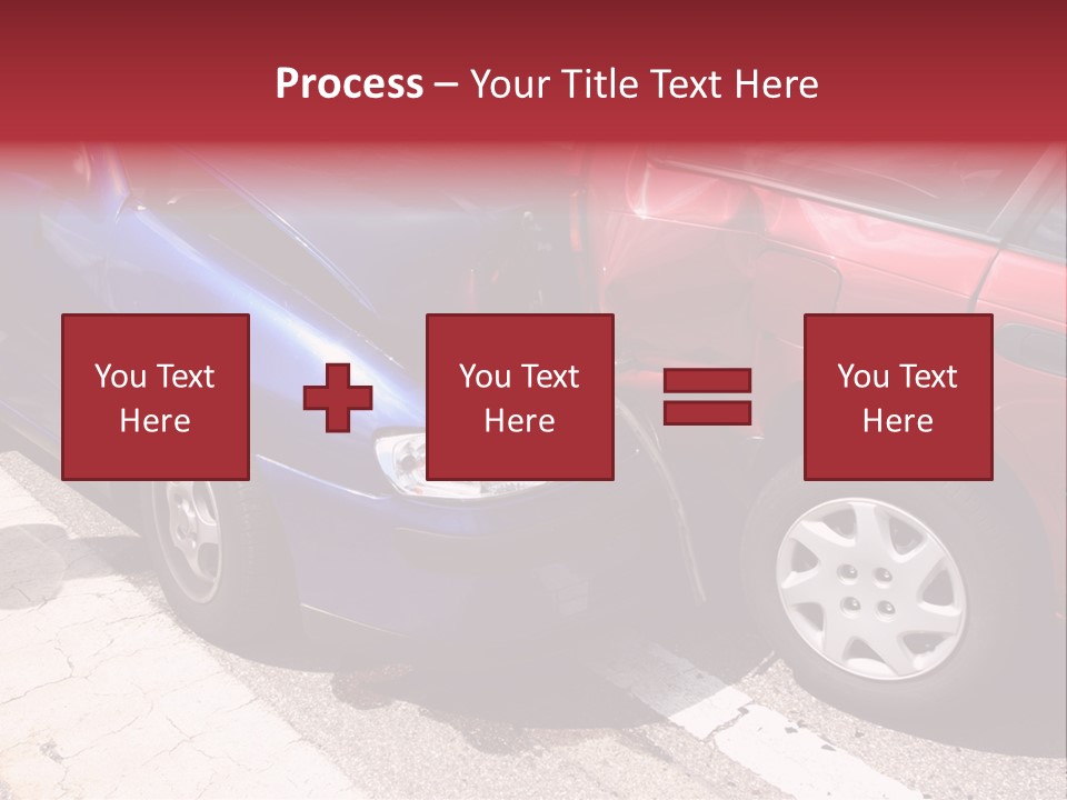 Two Cars Damaged In An Accident PowerPoint Template