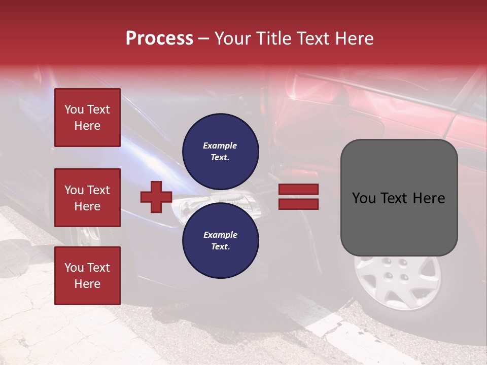 Two Cars Damaged In An Accident PowerPoint Template
