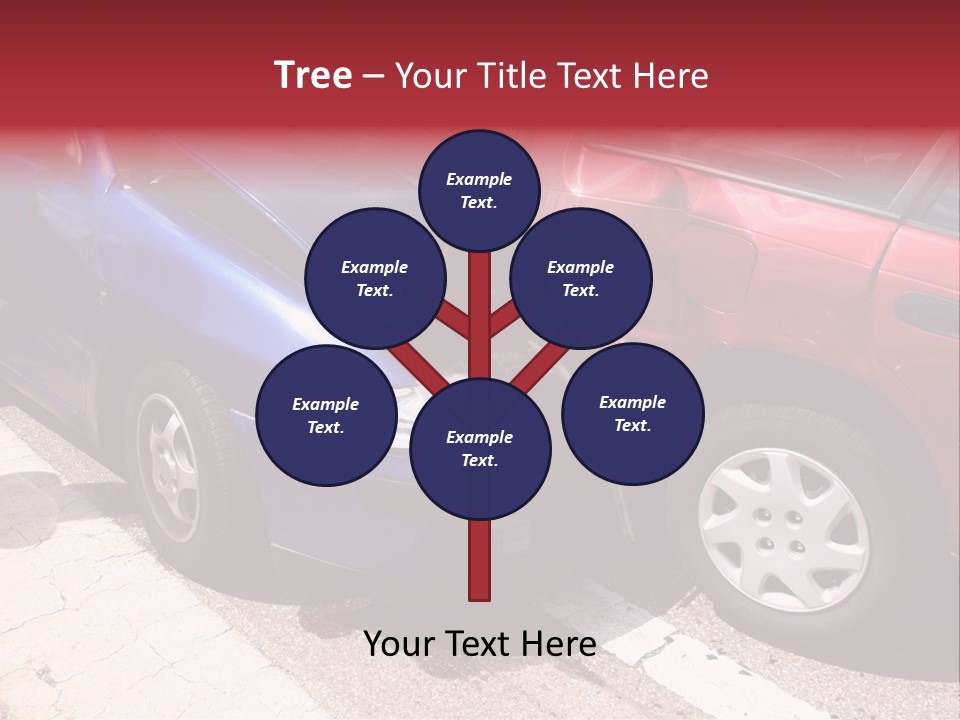 Two Cars Damaged In An Accident PowerPoint Template