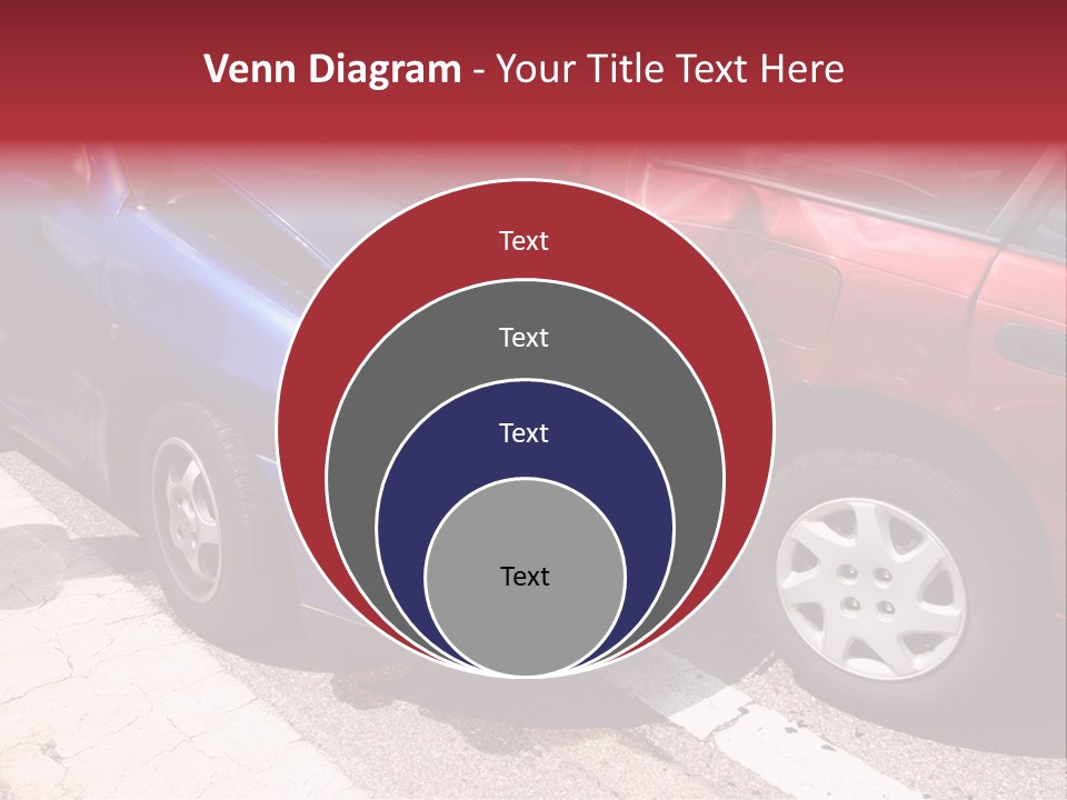 Two Cars Damaged In An Accident PowerPoint Template