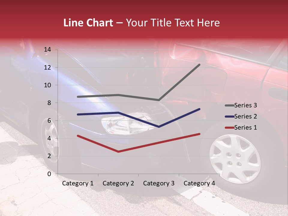 Two Cars Damaged In An Accident PowerPoint Template