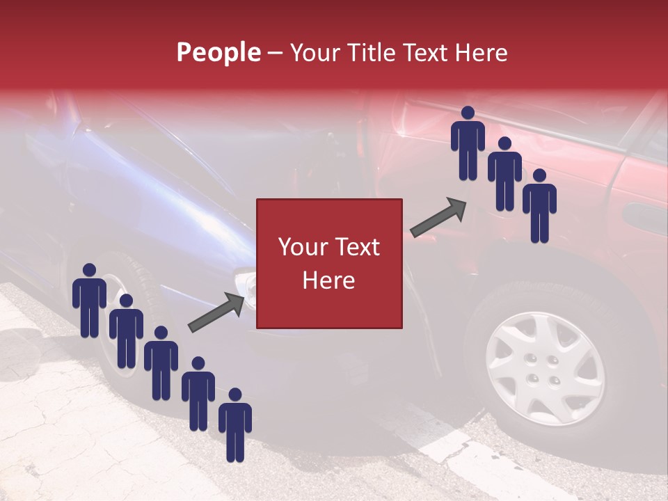 Two Cars Damaged In An Accident PowerPoint Template