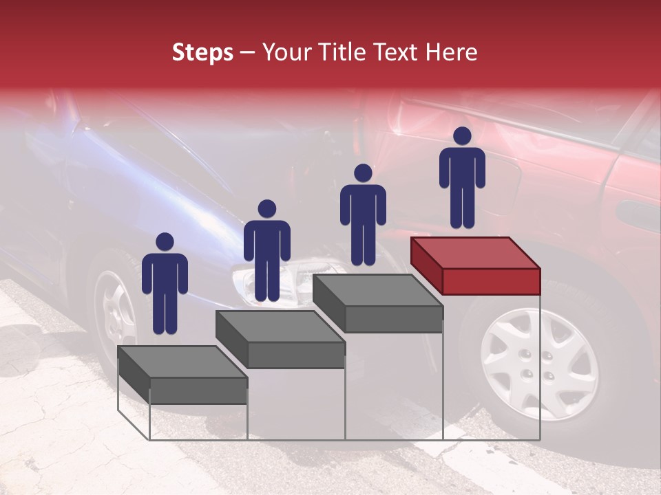Two Cars Damaged In An Accident PowerPoint Template