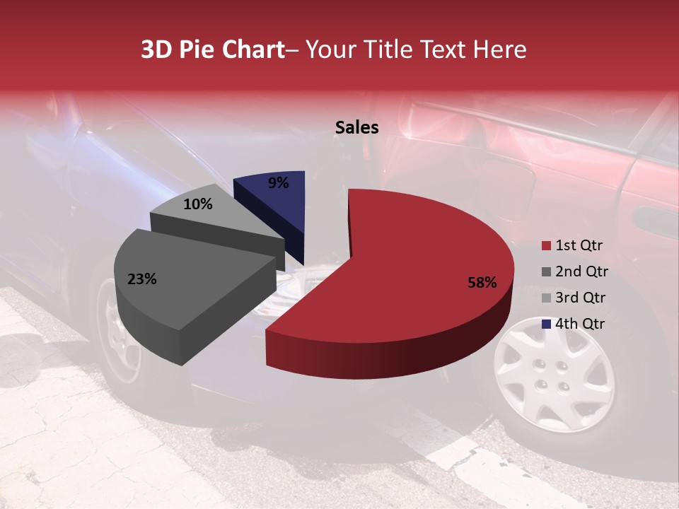 Two Cars Damaged In An Accident PowerPoint Template