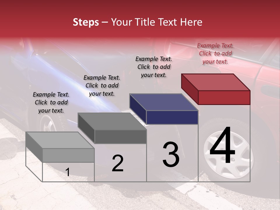 Two Cars Damaged In An Accident PowerPoint Template