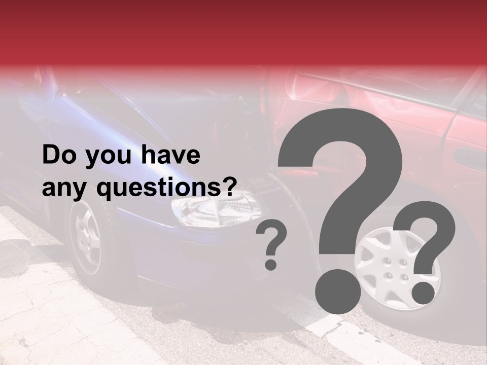 Two Cars Damaged In An Accident PowerPoint Template