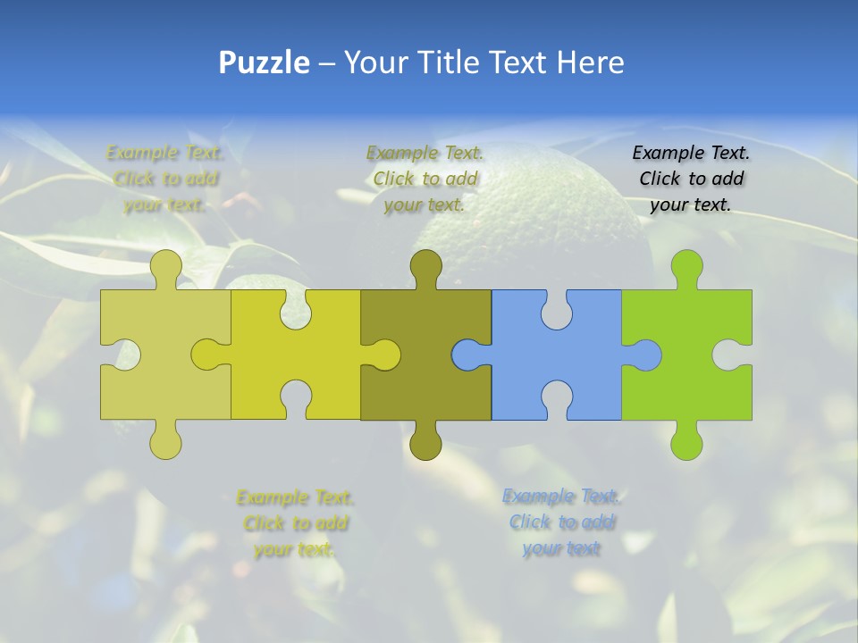 Green Tangerines PowerPoint Template