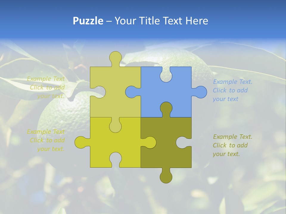 Green Tangerines PowerPoint Template