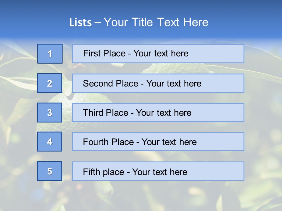 Green Tangerines PowerPoint Template