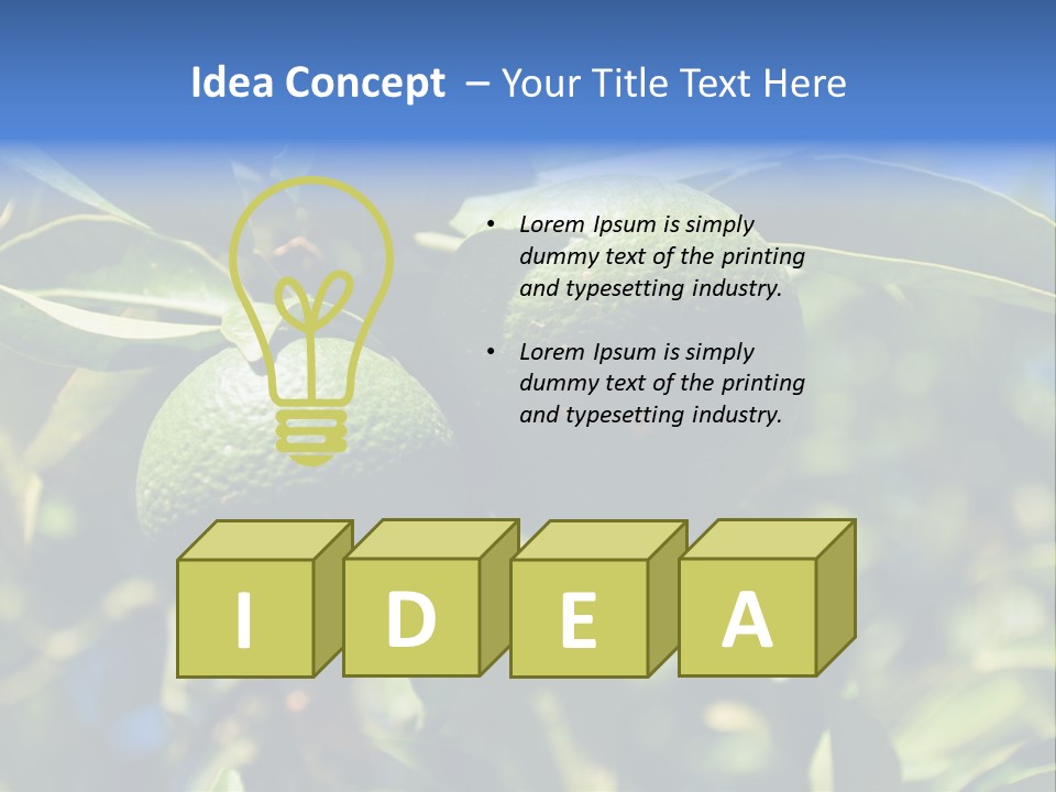 Green Tangerines PowerPoint Template