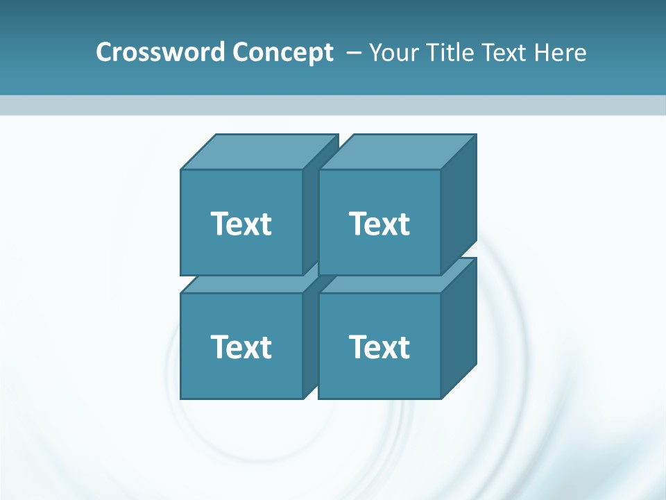 Translucent Blue Swirl On A White Background PowerPoint Template