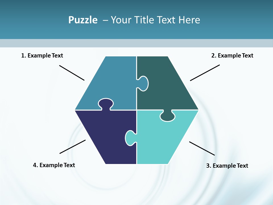 Translucent Blue Swirl On A White Background PowerPoint Template