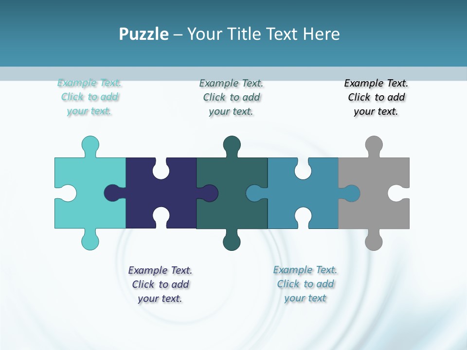 Translucent Blue Swirl On A White Background PowerPoint Template